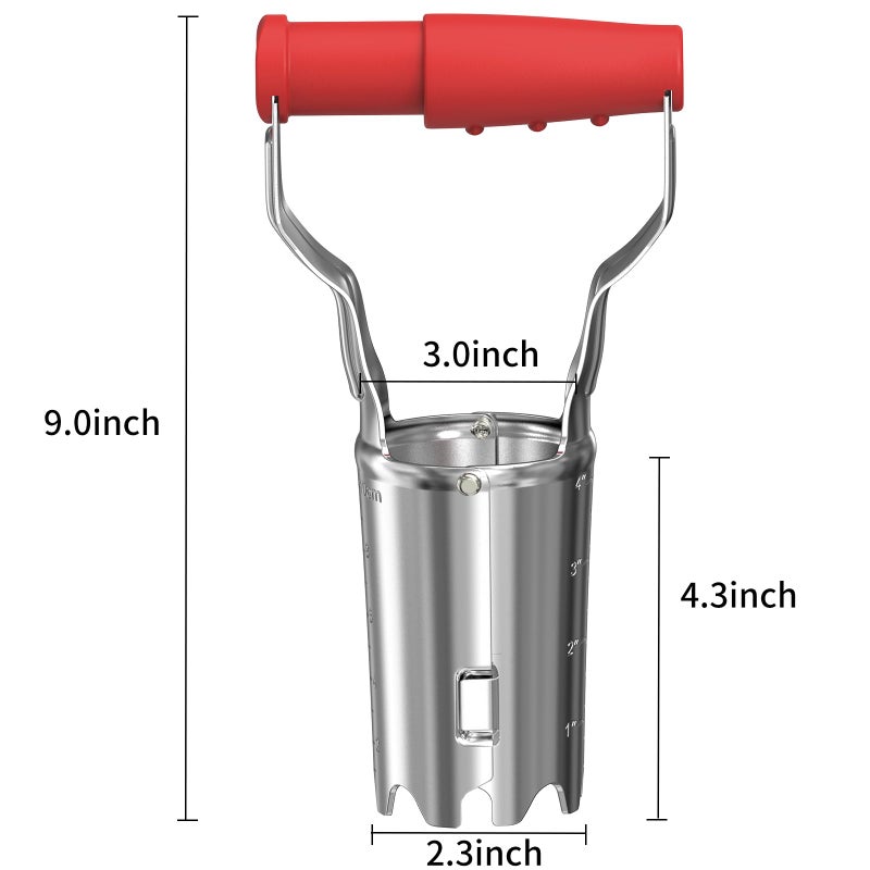 FLORA GUARD Bulb Planter with Depth Markers - Automatic Soil Releasing Seed Bulb Transplanter for Planting/Digging Tulips, Daffodils, Dahlias and More - Image 2